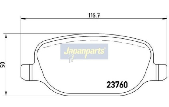 Brake Pad Set, disc brake PP-0202AF Japanparts, Image 2