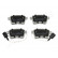 Brake Pad Set, disc brake PP-0205AF Japanparts