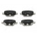 Brake Pad Set, disc brake PP-0214AF Japanparts