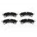 Brake Pad Set, disc brake PP-0219AF Japanparts