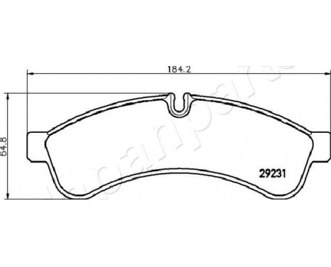Brake Pad Set, disc brake PP-0219AF Japanparts, Image 2