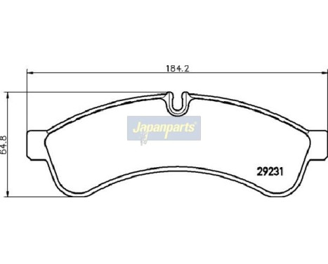 Brake Pad Set, disc brake PP-0219AF Japanparts, Image 2