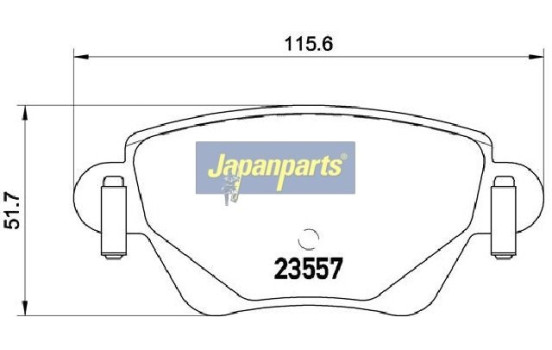 Brake Pad Set, disc brake PP-0305AF Japanparts, Image 2