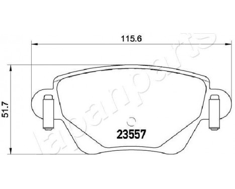 Brake Pad Set, disc brake PP-0305AF Japanparts, Image 2