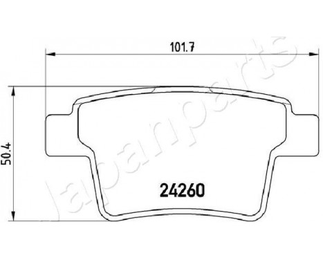 Brake Pad Set, disc brake PP-0306AF Japanparts, Image 2