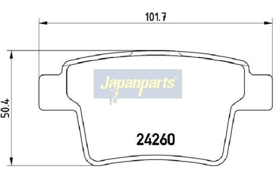 Brake Pad Set, disc brake PP-0306AF Japanparts, Image 2