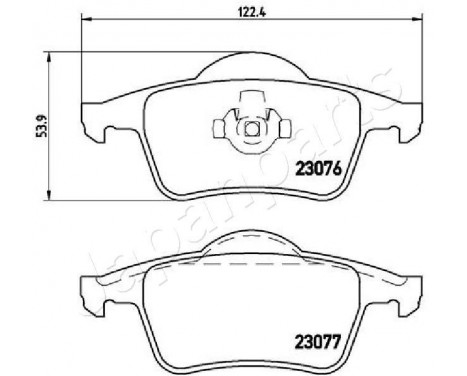 Brake Pad Set, disc brake PP-0317AF Japanparts, Image 2