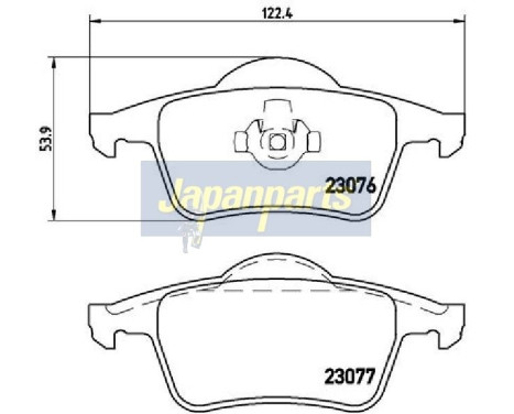 Brake Pad Set, disc brake PP-0317AF Japanparts, Image 2