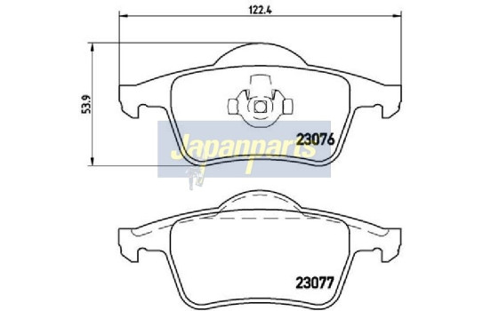 Brake Pad Set, disc brake PP-0317AF Japanparts, Image 2