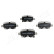 Brake Pad Set, disc brake PP-0400AF Japanparts