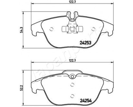 Brake Pad Set, disc brake PP-0505AF Japanparts, Image 2