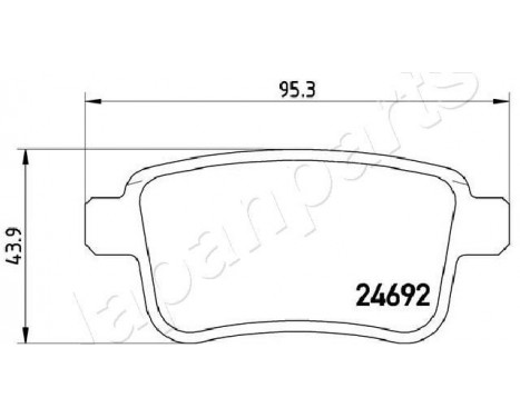 Brake Pad Set, disc brake PP-0508AF Japanparts, Image 2