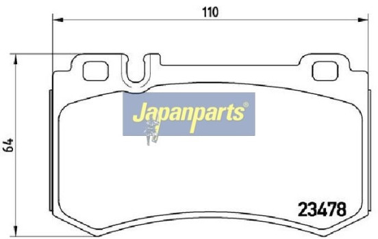 Brake Pad Set, disc brake PP-0509AF Japanparts, Image 2