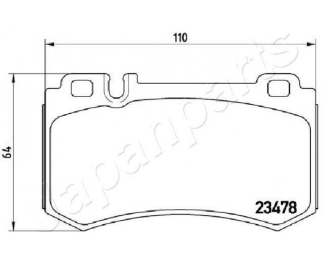 Brake Pad Set, disc brake PP-0509AF Japanparts, Image 2