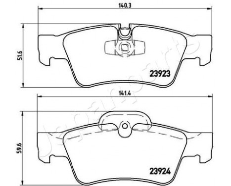 Brake Pad Set, disc brake PP-0515AF Japanparts, Image 2