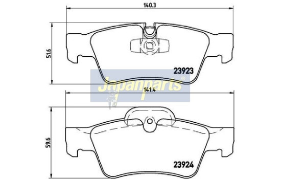 Brake Pad Set, disc brake PP-0515AF Japanparts, Image 2
