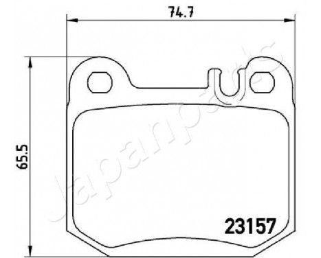 Brake Pad Set, disc brake PP-0519AF Japanparts, Image 2