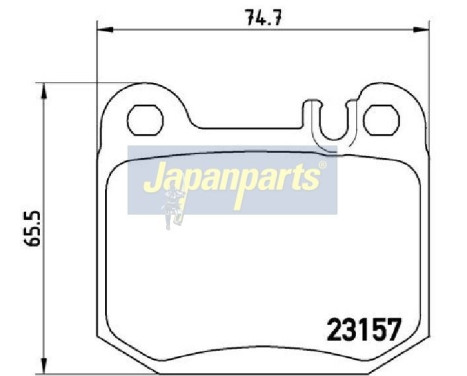 Brake Pad Set, disc brake PP-0519AF Japanparts, Image 2