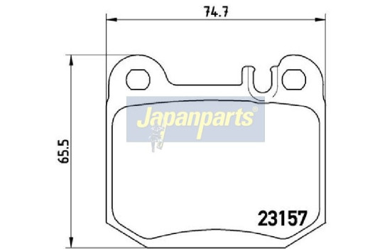 Brake Pad Set, disc brake PP-0519AF Japanparts, Image 2