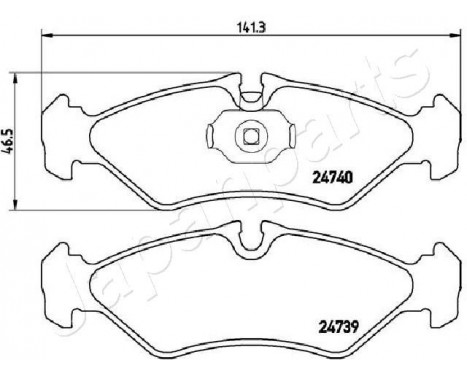 Brake Pad Set, disc brake PP-0521AF Japanparts, Image 2