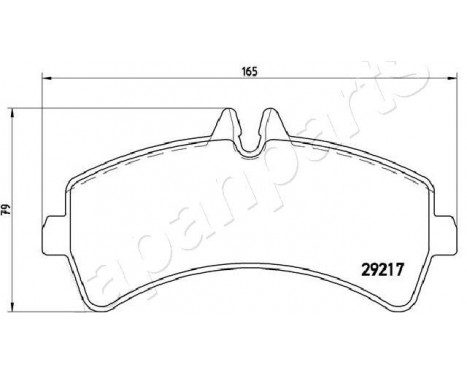 Brake Pad Set, disc brake PP-0523AF Japanparts, Image 2