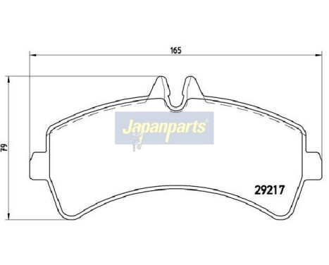 Brake Pad Set, disc brake PP-0523AF Japanparts, Image 2