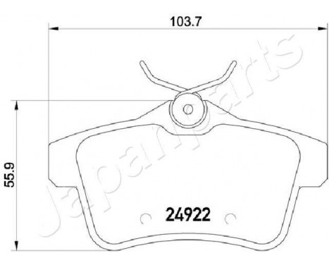 Brake Pad Set, disc brake PP-0604AF Japanparts, Image 2