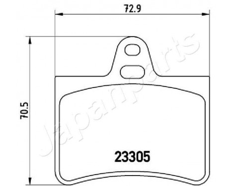 Brake Pad Set, disc brake PP-0605AF Japanparts, Image 2