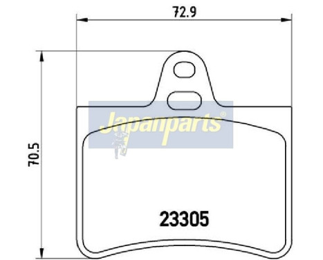 Brake Pad Set, disc brake PP-0605AF Japanparts, Image 2