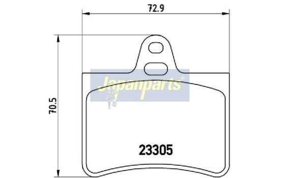 Brake Pad Set, disc brake PP-0605AF Japanparts, Image 2
