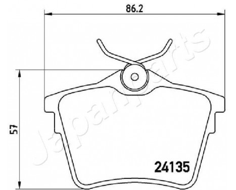 Brake Pad Set, disc brake PP-0606AF Japanparts