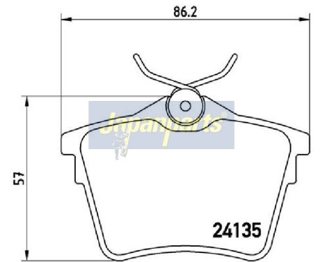 Brake Pad Set, disc brake PP-0606AF Japanparts, Image 2