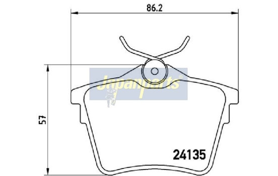 Brake Pad Set, disc brake PP-0606AF Japanparts, Image 2