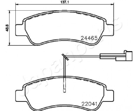 Brake Pad Set, disc brake PP-0609AF Japanparts, Image 2