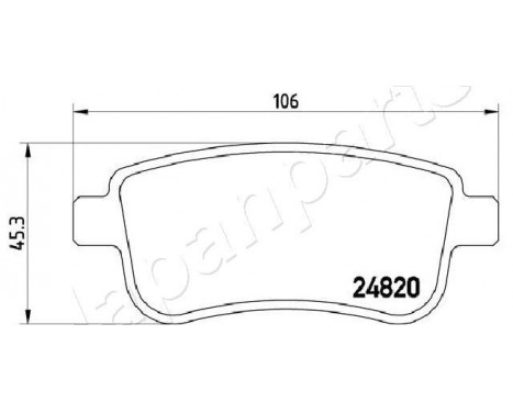 Brake Pad Set, disc brake PP-0703AF Japanparts, Image 2