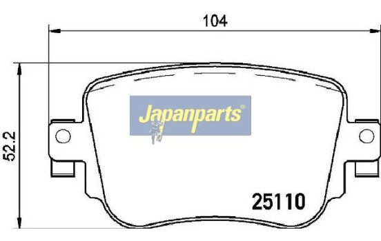 Brake Pad Set, disc brake PP-0900AF Japanparts, Image 2