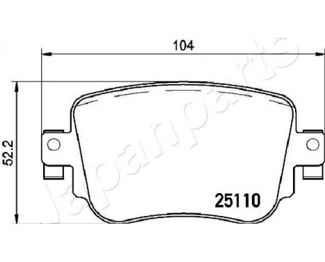 Brake Pad Set, disc brake PP-0900AF Japanparts, Image 2