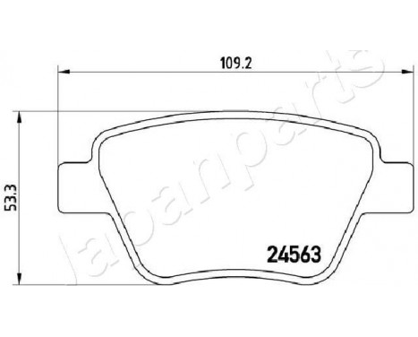 Brake Pad Set, disc brake PP-0902AF Japanparts, Image 2