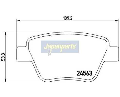 Brake Pad Set, disc brake PP-0902AF Japanparts, Image 2