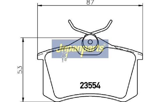 Brake Pad Set, disc brake PP-0903AF Japanparts, Image 2