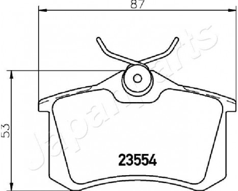 Brake Pad Set, disc brake PP-0903AF Japanparts, Image 2