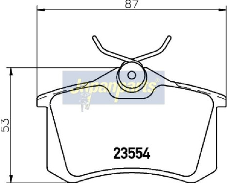 Brake Pad Set, disc brake PP-0903AF Japanparts, Image 2