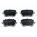 Brake Pad Set, disc brake PP-0904AF Japanparts