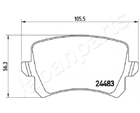 Brake Pad Set, disc brake PP-0904AF Japanparts, Image 2