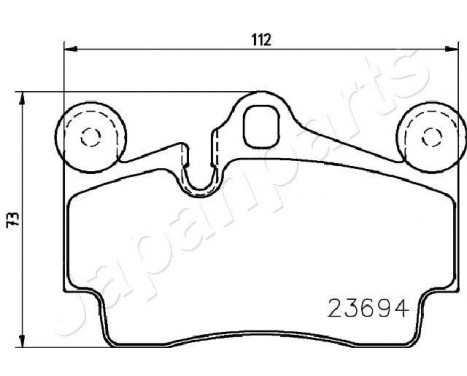 Brake Pad Set, disc brake PP-0918AF Japanparts, Image 2