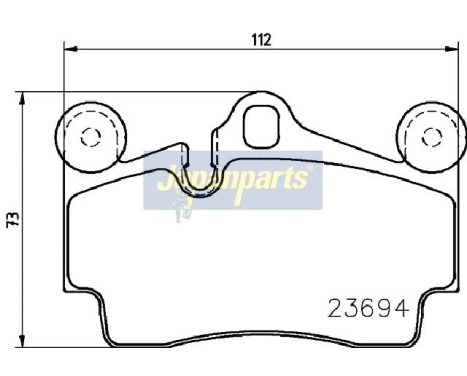 Brake Pad Set, disc brake PP-0918AF Japanparts, Image 2