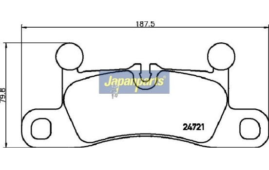 Brake Pad Set, disc brake PP-0925AF Japanparts, Image 2