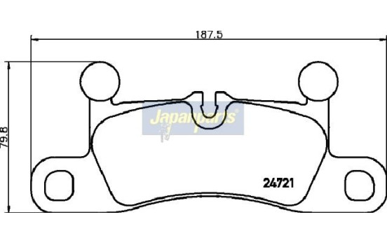 Brake Pad Set, disc brake PP-0925AF Japanparts, Image 2