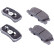 Brake Pad Set, disc brake PP-505AF Japanparts