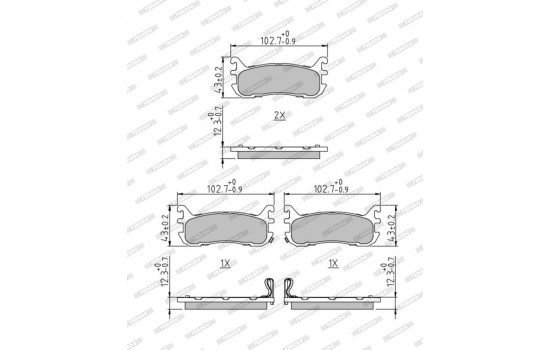 Brake Pad Set, disc brake PREMIER ECO FRICTION FDB1012 Ferodo, Image 4